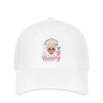 Nursing Glam: Nursing Heroine Trend - Flexfit Cap - white - Front