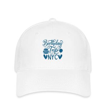 NYC Birthday Trip - Flexfit Cap - white - Front