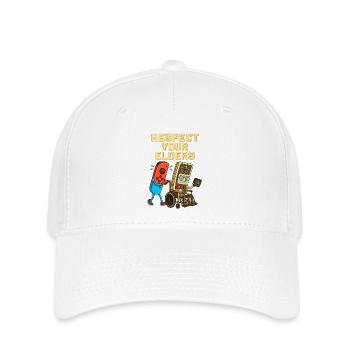 Respect Your Elders Gaming Control Rétro - Casquette Flexfit - blanc - Devant