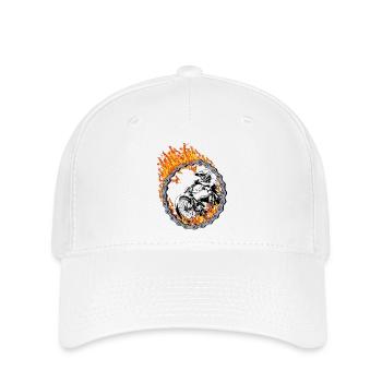 Anneau de feu pour les pilotes de BMX - Casquette Flexfit - blanc - Devant