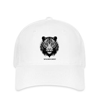Tigergesicht im Kreis-Design - Flexfit Cap - Weiß - Vorne