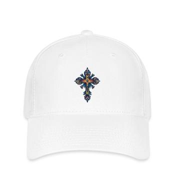 Kreuz Christlich - Flexfit Cap - Weiß - Vorne