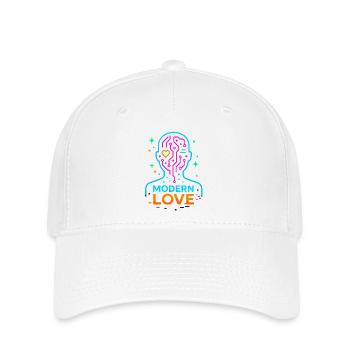 Amour moderne, amour numérique tête néon Saint-Valentin - Casquette Flexfit - blanc - Devant