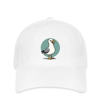 Mouette coquine Enfant côtier drôle Maritime - Casquette Flexfit - blanc - Devant