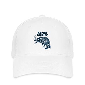 Serial Chiller Waschbär - Flexfit Cap - Weiß - Vorne