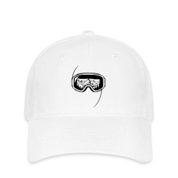 Summit View Ski Goggles Graphic - Flexfit Cap - white - Front