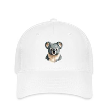 Sanfter Koala Portrait - Flexfit Cap - Weiß - Vorne