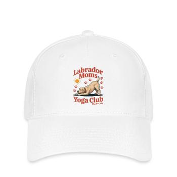 Labrador Moms Yoga Club – Retro Dog Design - Flexfit Cap - white - Front