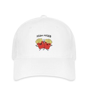 Fröhliche Pommes Zwillinge - Flexfit Cap - Weiß - Vorne