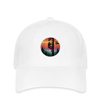 Climber in sunset forest landscape - Flexfit Cap - white - Front