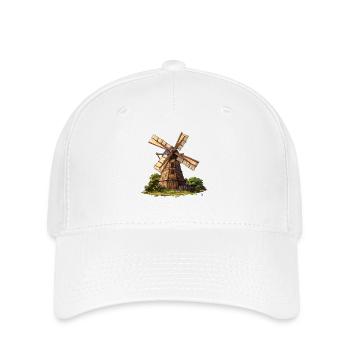 Moulin à vent dans le jardin - Casquette Flexfit - blanc - Devant