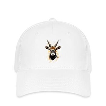 Steinbock Ziege Alpensteinbock Capricorn Ziegen - Flexfit Cap - Weiß - Vorne