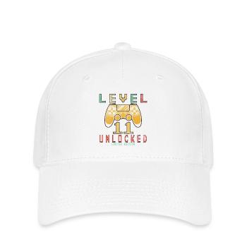 Level 11 freigeschaltet - Flexfit Cap - Weiß - Vorne