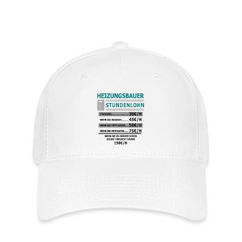 Hourly wage heating engineer - Flexfit Cap - white - Front