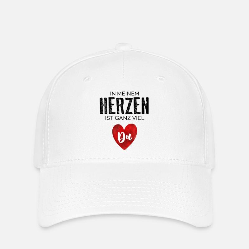 Il y a beaucoup de toi dans mon cœur - Casquette Flexfit - blanc