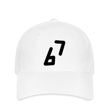 6 7 Numéro Noir - Casquette Flexfit - blanc - Devant