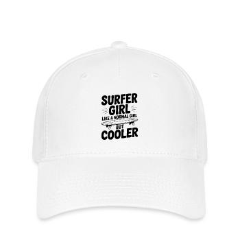 Surfeuse comme une fille normale, mais plus cool - Casquette Flexfit - blanc - Devant