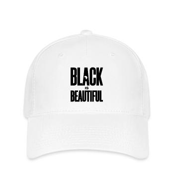 Le noir est beau : fierté du patrimoine africain - Casquette Flexfit - blanc - Devant