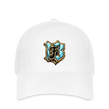 Edelstein-H Monogramm mit Glanzeffekt - Flexfit Cap - Weiß - Vorne
