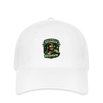 Respawn Gaming Theme Reboot Humor Motivation - Flexfit Cap - white - Front