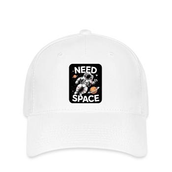 Need Space Astronaut Motiv - Flexfit Cap - Weiß - Vorne