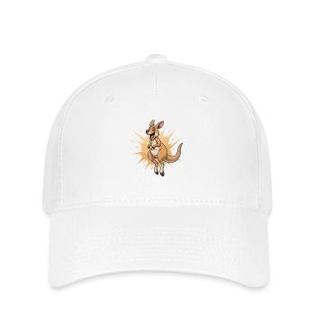 Kangaroo Laugh Leap - Flexfit Cap - white - Front