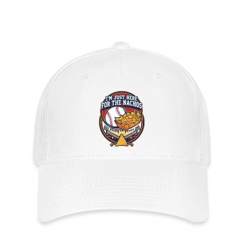 I'm Just Here for the Nachos – Ballpark Snack - Flexfit Cap - Weiß - Vorne