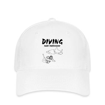Diving - Diving - Diving - Shark - Flexfit Cap - white - Front