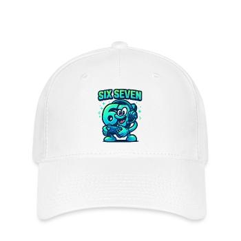 Six Seven Gamer Mascot Italian Brainrot Gaming - Flexfit Cap - white - Front
