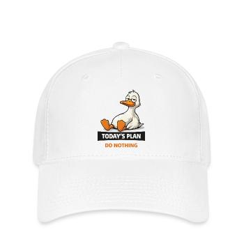 Plan du jour : Ne rien faire d’un canard - Casquette Flexfit - blanc - Devant