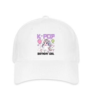 Fille d’anniversaire de K Pop - Casquette Flexfit - blanc - Devant