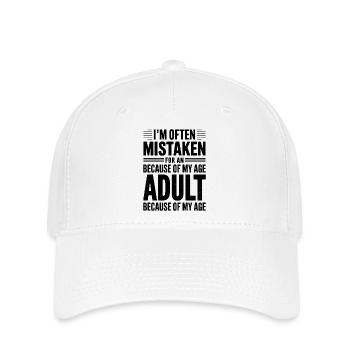 Saying Young Look Old Humor Funny Gift - Flexfit Cap - white - Front