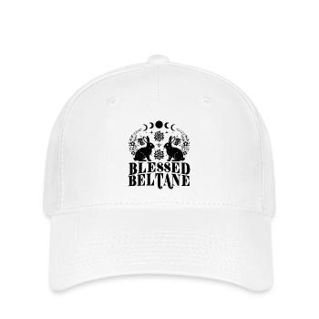 Beltane Blessings May Day Pagan Rabbit Bunny - Flexfit Cap - white - Front