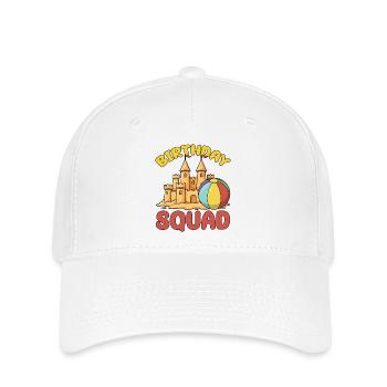 Birthday Squad Beach Summer Cruise Sand Castle - Flexfit Cap - Weiß - Vorne