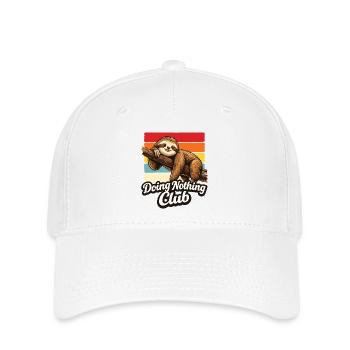 Cadeau drôle du Sloth Doing Nothing Club - Casquette Flexfit - blanc - Devant