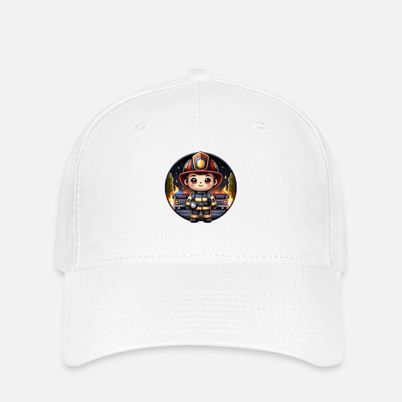 Fire Brigade Firefighter - Flexfit Cap - white