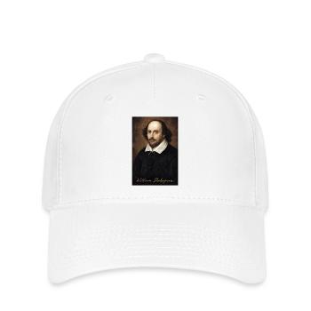 William Shakespeare Portrait - Casquette Flexfit - blanc - Devant