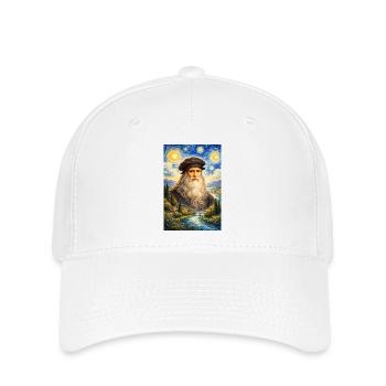 Leonardo da Vinci Sternennacht - Flexfit Cap - Weiß - Vorne