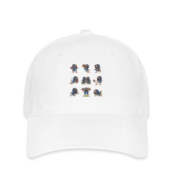 Suesser Mops Football Spieler Touchdown - Flexfit Cap - Weiß - Vorne