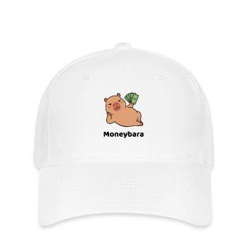 Erfolgreiches Schwein mit Bargeld-Lockerung - Flexfit Cap - Weiß - Vorne