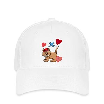 Heart Cat Cats Bird Kids - Flexfit Cap - white - Front