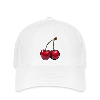 Cerises - Casquette Flexfit - blanc - Devant