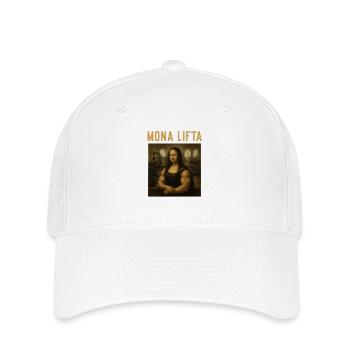 Mona Lifta Leonardo da Vinci Haltérophilie amusante - Casquette Flexfit - blanc - Devant