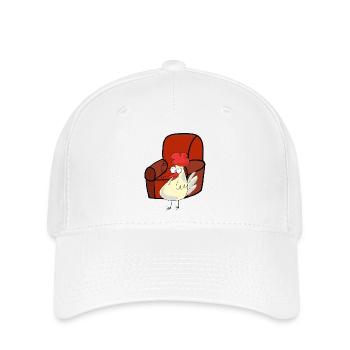 Pause cigarette après le travail pour fumer de poulet - Casquette Flexfit - blanc - Devant