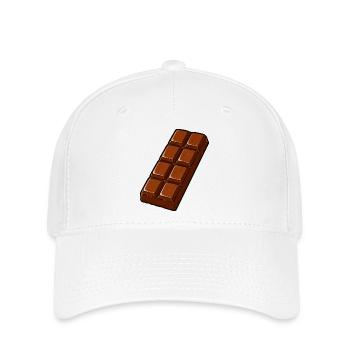 Chocolate Bar Cartoon Retro - Flexfit Cap - white - Front