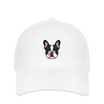 French Bulldog Kiss Dog Love - Flexfit Cap - white - Front