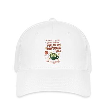 Angetrieben von Matcha 1960 Grüntee-Matcha-Liebhaber - Flexfit Cap - Weiß - Vorne