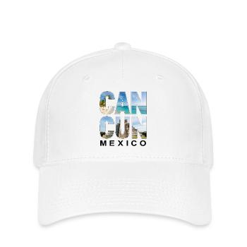 Cancun, Mexique - Casquette Flexfit - blanc - Devant