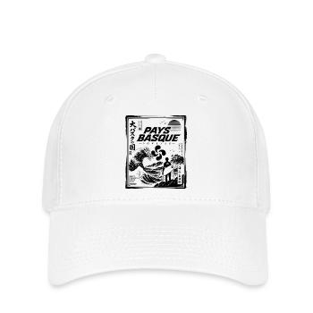 Pays Basque Surf Culture Vintage Japonais - Casquette Flexfit - blanc - Devant