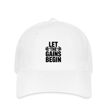 Que les gains commencent - Casquette Flexfit - blanc - Devant